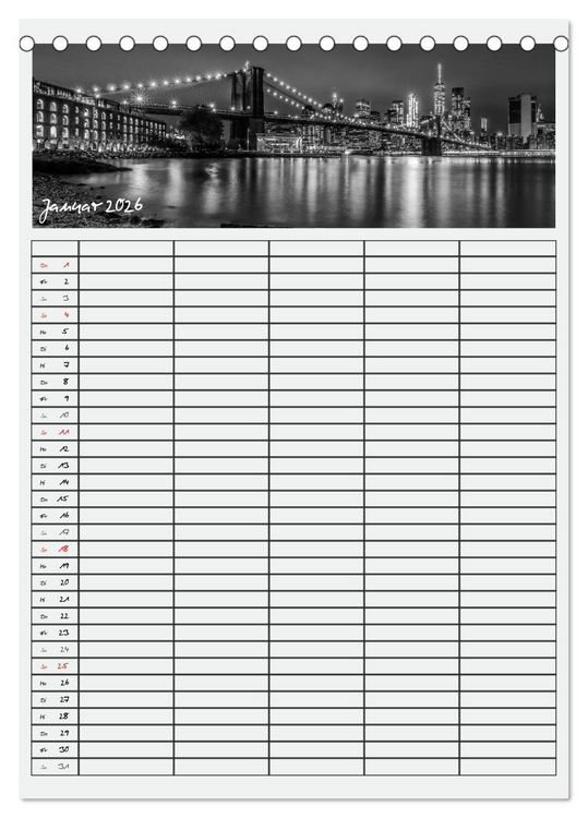 Produktbild: NEW YORK CITY Teamplaner (Tischkalender 2026 DIN A5 hoch), CALVENDO Monatskalender