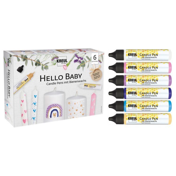 Produktbild: KREUL Candle Pen 6er Set Hello Baby