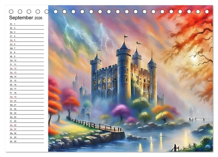 Produktbild: Verwunschene St&auml;dte in Traumwelten (Tischkalender 2026 DIN A5 quer), CALVENDO Monatskalender
