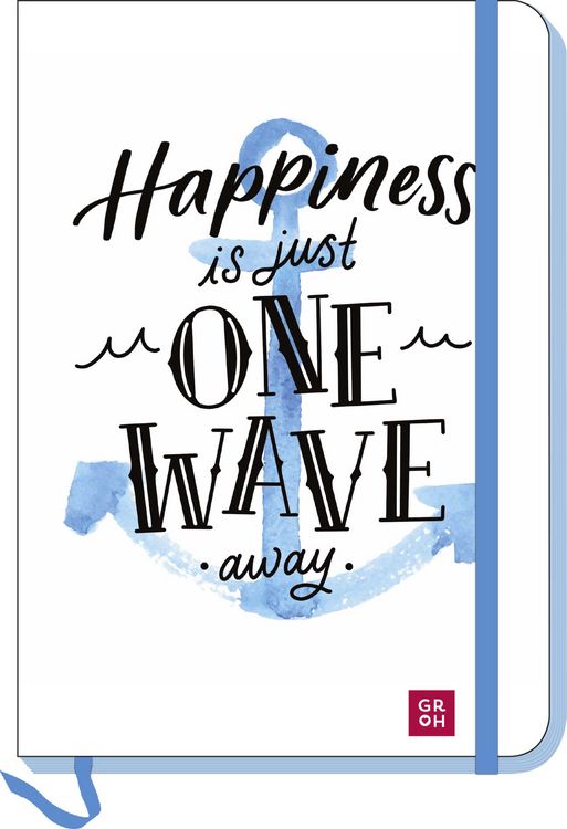 Produktbild: Notizbuch Happiness is just one wave away