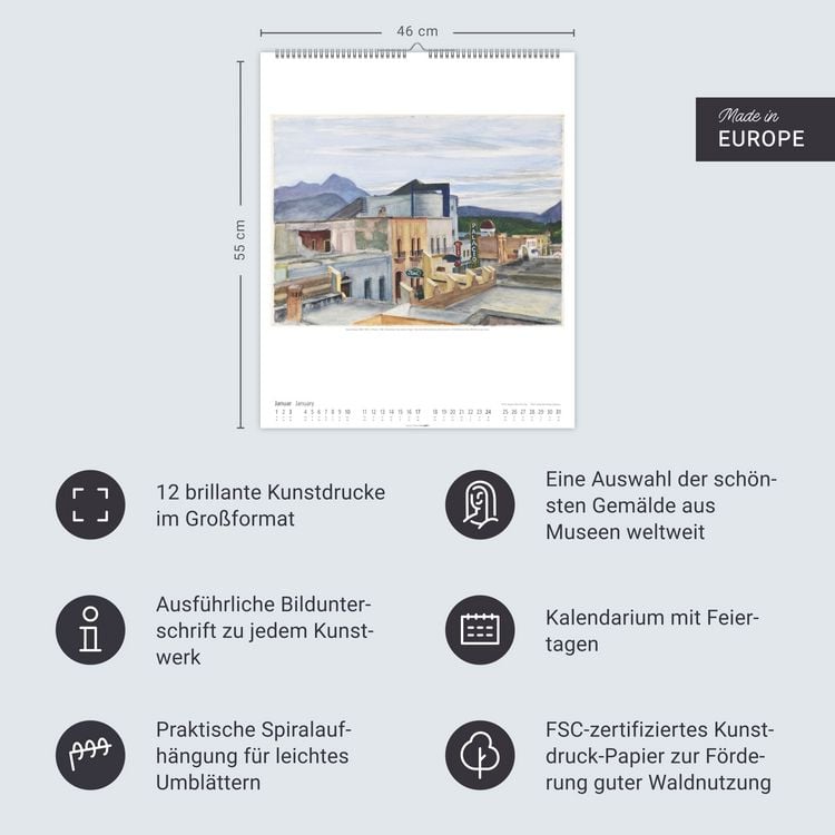 Produktbild: Edward Hopper Kalender 2027