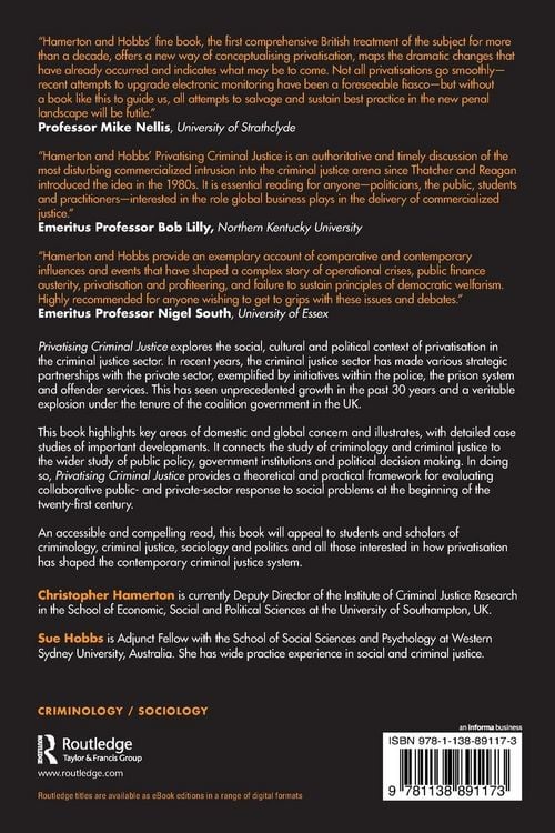 Produktbild: Privatising Criminal Justice
