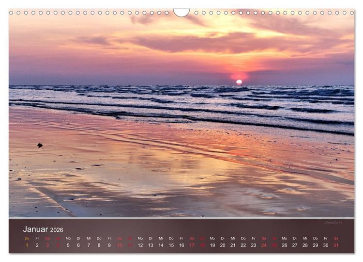Produktbild: Farben am Meer (Wandkalender 2026 DIN A3 quer), CALVENDO Monatskalender