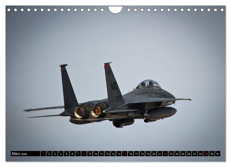 Produktbild: Kriegstechnik. Kampfjet-Impressionen (Wandkalender 2026 DIN A4 quer), CALVENDO Monatskalender