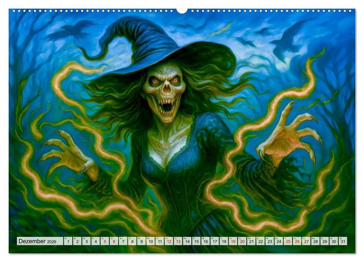 Produktbild: Mystische Hexen - Magische Frauen und finstere N&auml;chte (Wandkalender 2026 DIN A2 quer), CALVENDO Monatskalender