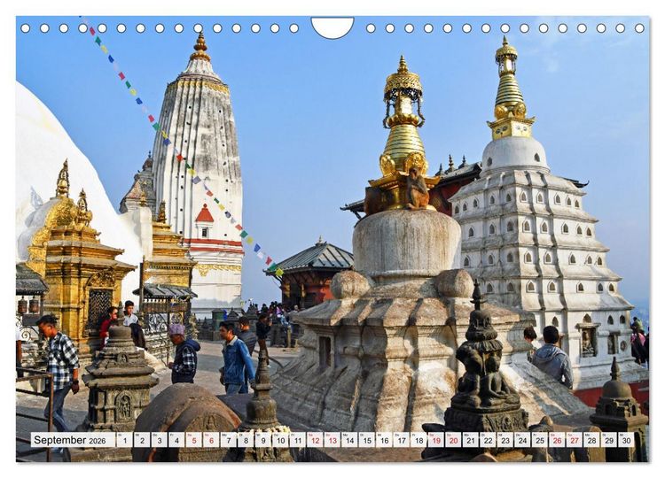 Produktbild: KATHMANDU, Nepals Hauptstadt (Wandkalender 2026 DIN A4 quer), CALVENDO Monatskalender