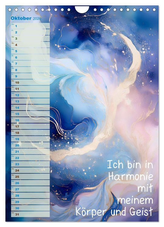 Produktbild: Der feminine Affirmationskalender (Wandkalender 2026 DIN A4 hoch), CALVENDO Monatskalender