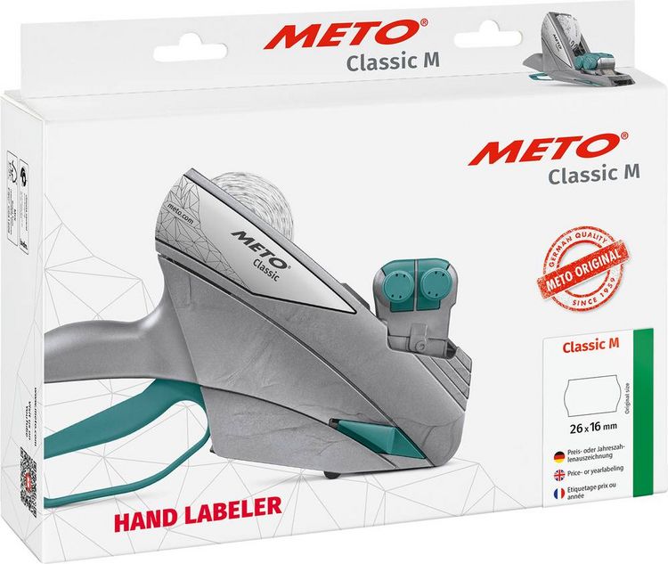 Produktbild: METO Preisauszeichnungsger&auml;t Classic M Anzahl Druckzeilen: 2 Grau