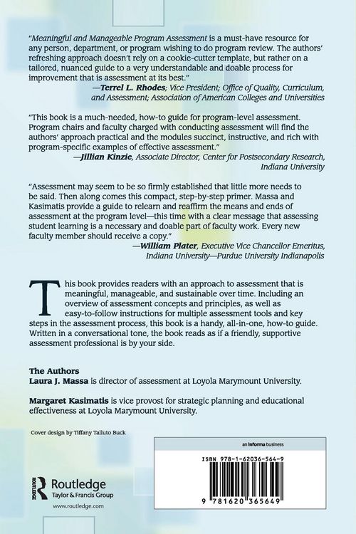 Produktbild: Meaningful and Manageable Program Assessment