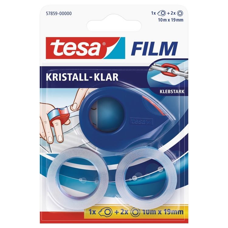 Produktbild: tesa Klebefilmabroller mit 2 Ersatzrollen 19mmx10m