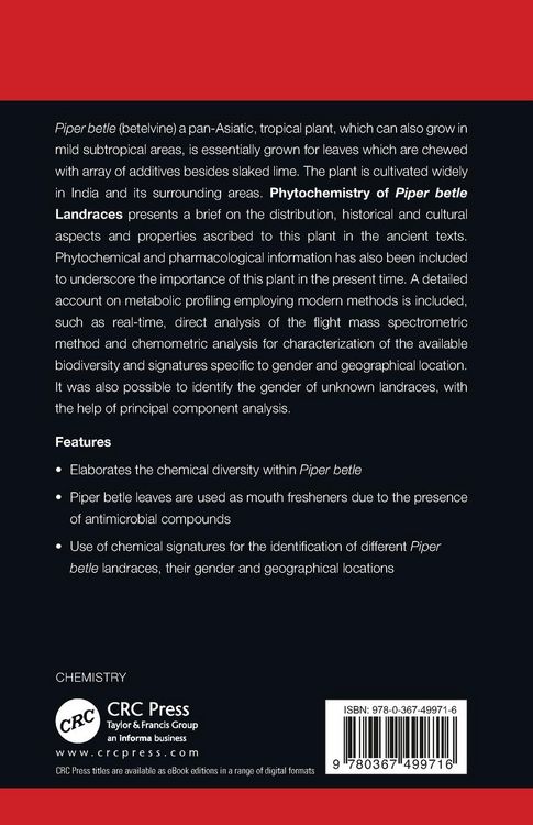 Produktbild: Phytochemistry of Piper betle Landraces