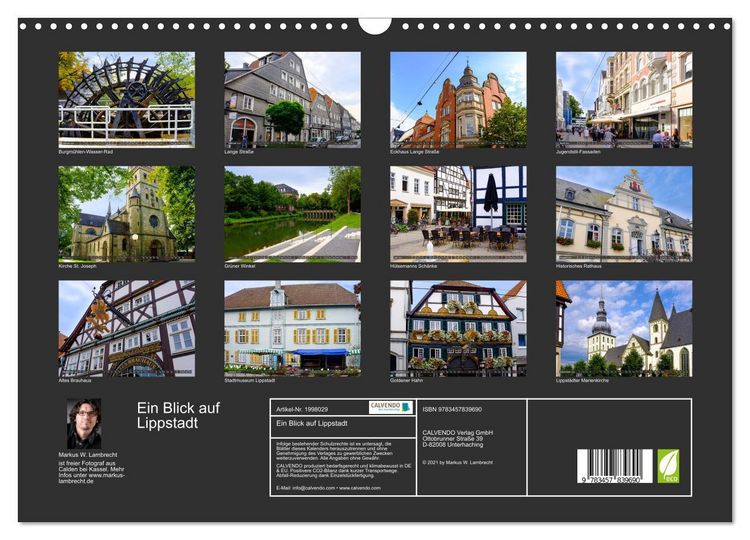 Produktbild: Ein Blick auf Lippstadt (Wandkalender 2026 DIN A3 quer), CALVENDO Monatskalender