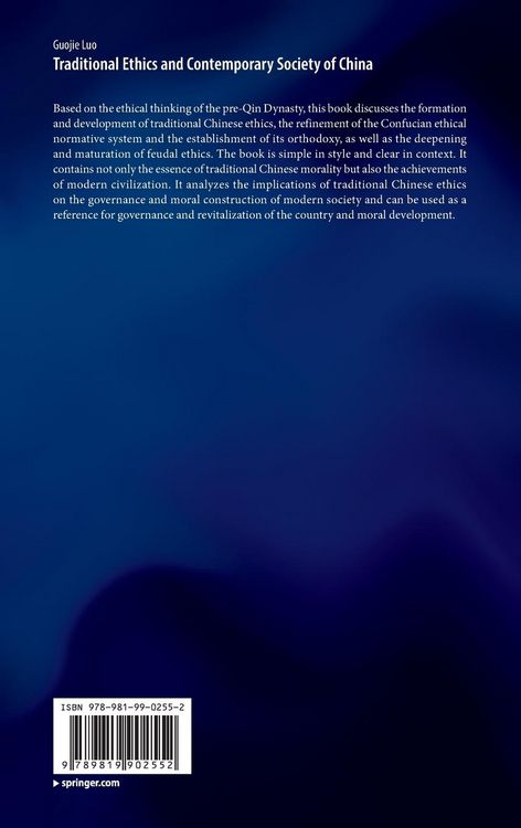 Produktbild: Traditional Ethics and Contemporary Society of China