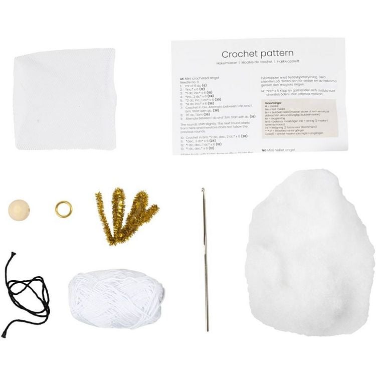 Produktbild: Creativ Company DIY Sets Stricken & H&auml;keln Mini Kreativ Set H&auml;keln, Weihnachten, Engel