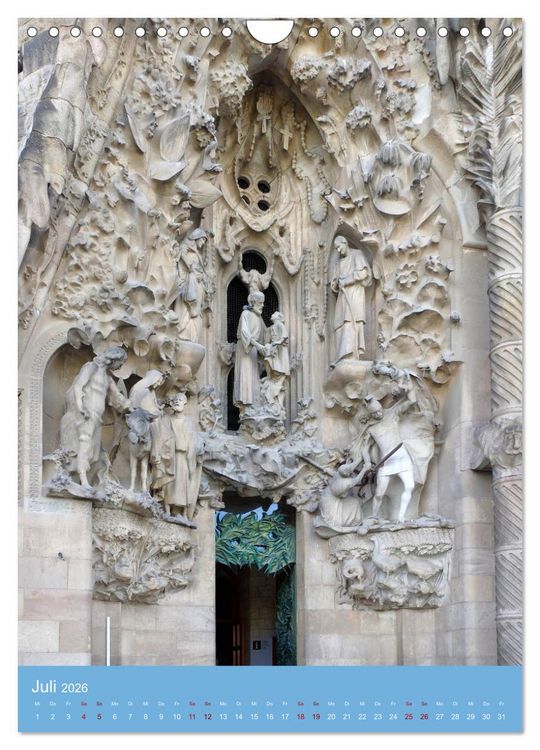 Produktbild: Sagrada Fam&iacute;lia - Gaud&iacute;s unvollendetes Meisterwerk (Wandkalender 2026 DIN A4 hoch), CALVENDO Monatskalender