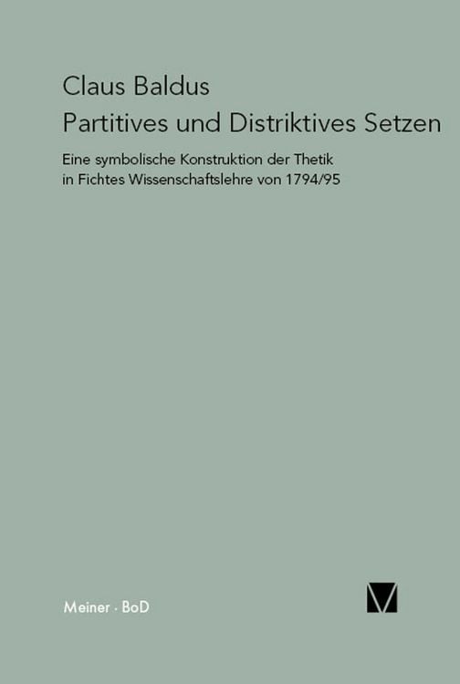 Produktbild: Partitives und Distriktives Setzen