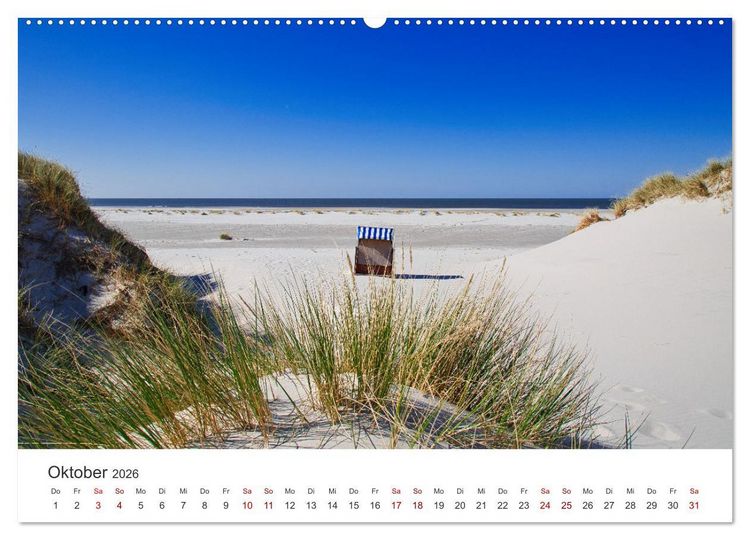 Produktbild: Amrum - Perle der Nordsee (hochwertiger Premium Wandkalender 2026 DIN A2 quer), Kunstdruck in Hochglanz