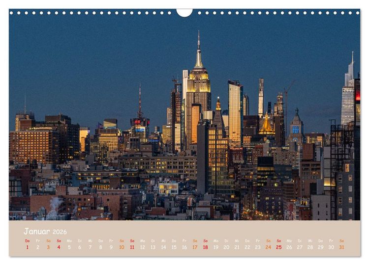 Produktbild: City Lights &ndash; New York im Fokus (Wandkalender 2026 DIN A3 quer), CALVENDO Monatskalender