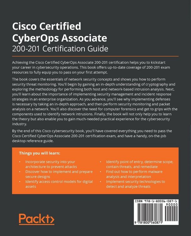 Produktbild: Cisco Certified CyberOps Associate 200-201 Certification Guide