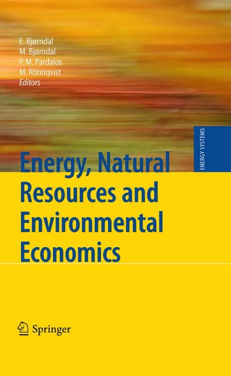 Produktbild: Energy, Natural Resources and Environmental Economics