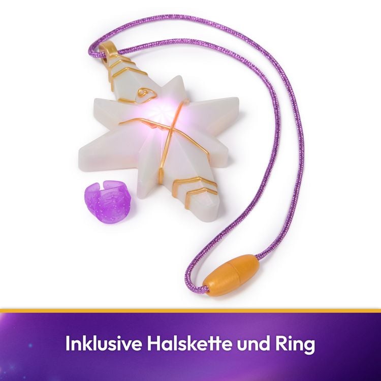 Produktbild: Unicorn Academy Schmuckset - Sophias Kette mit magischen Lichteffekten und Ring, passend zur beliebten Netflix-Serie