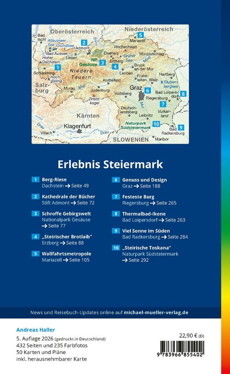 Produktbild: MICHAEL M&Uuml;LLER Reisef&uuml;hrer Steiermark