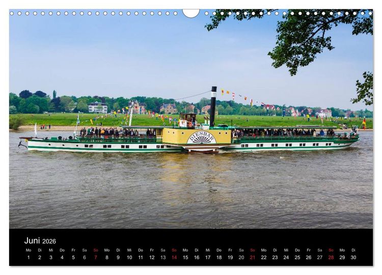 Produktbild: Schaufelraddampfer (Wandkalender 2026 DIN A3 quer), CALVENDO Monatskalender