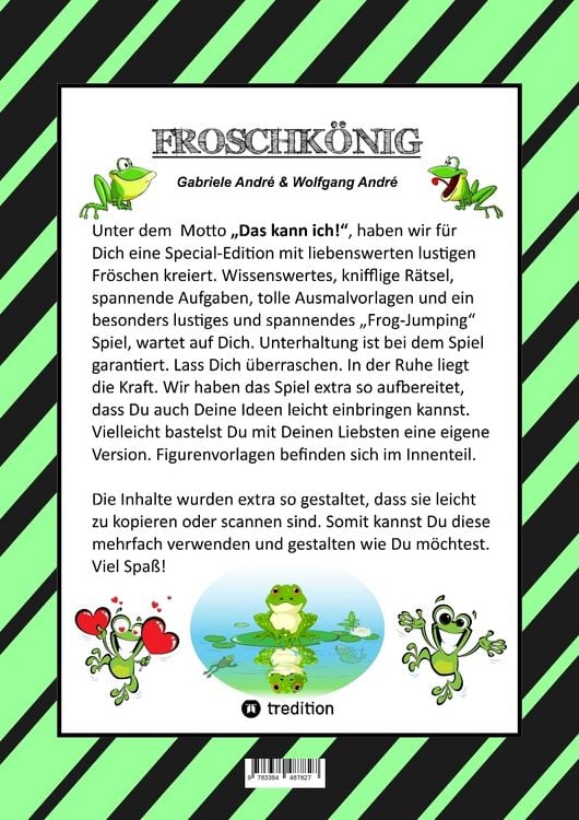 Produktbild: CRAFTBOOK - 120 BLATT MIT LUSTIGEN MOTIVEN - WISSENSWERTES - FROG JUMPING GAME - KNIFFLIGE R&Auml;TSEL UND AUFGABEN - STORYTELLING - ZEICHNEN