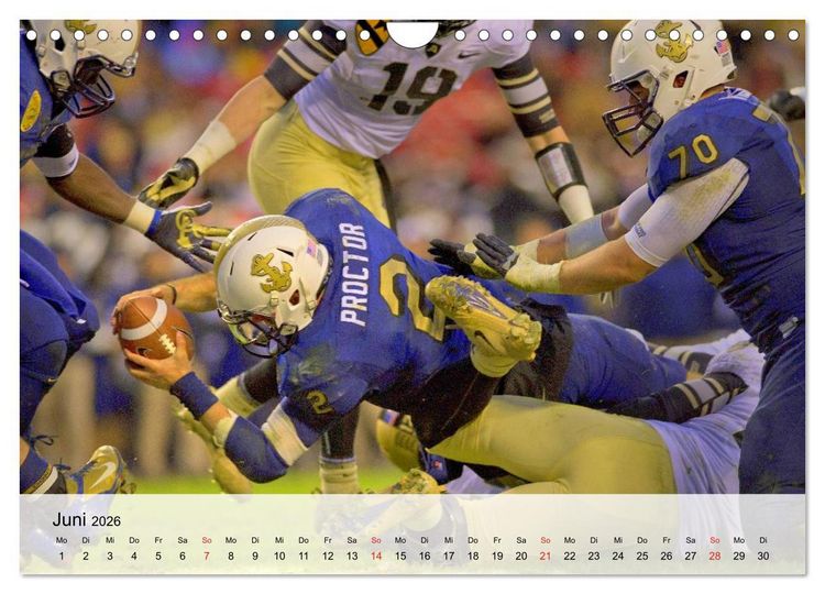 Produktbild: American Football. Nichts f&uuml;r Feiglinge! (Wandkalender 2026 DIN A4 quer), CALVENDO Monatskalender
