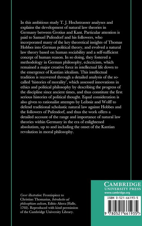 Produktbild: Natural Law Theories in the Early Enlightenment