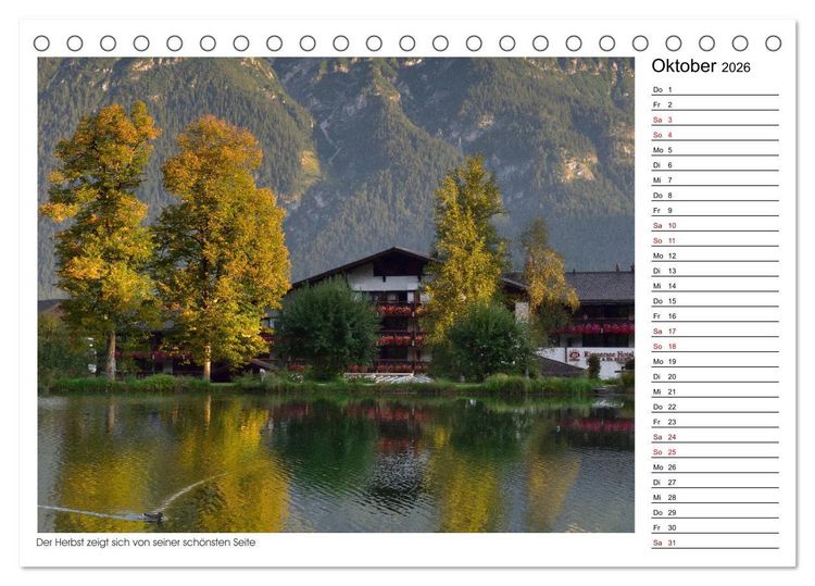 Produktbild: Zu Besuch am Riessersee (Tischkalender 2026 DIN A5 quer), CALVENDO Monatskalender