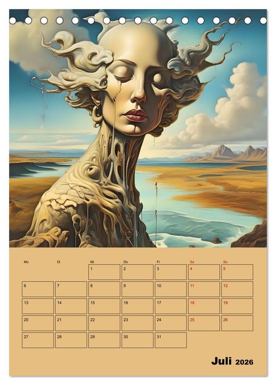 Produktbild: Surreale Fantasiewelten (Tischkalender 2026 DIN A5 hoch), CALVENDO Monatskalender
