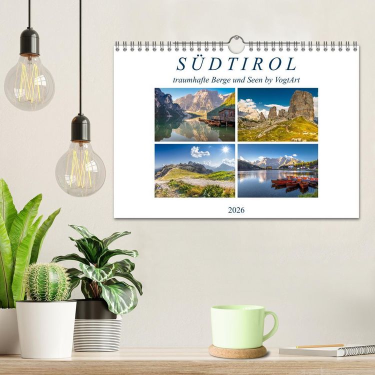 Produktbild: S&uuml;dtirol, traumhafte Berge und Seen by VogtArt (Wandkalender 2026 DIN A4 quer), CALVENDO Monatskalender