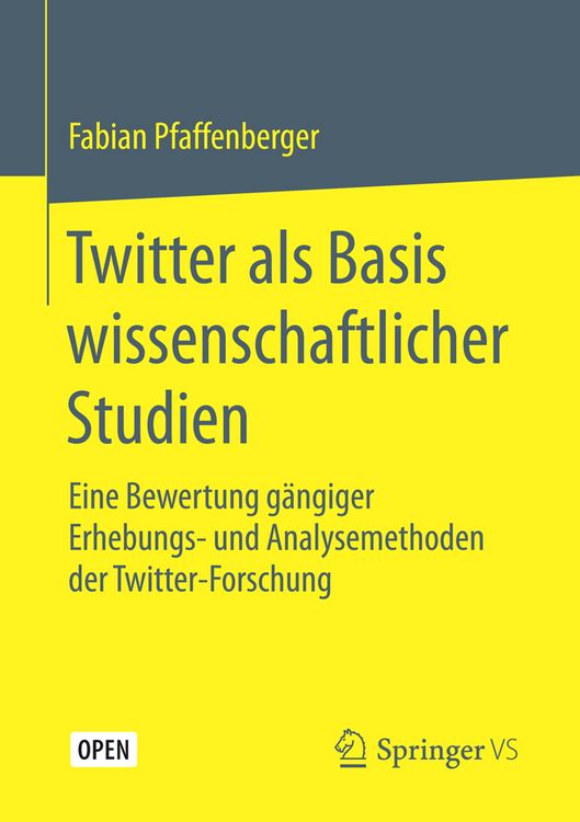Produktbild: Twitter als Basis wissenschaftlicher Studien