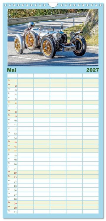 Produktbild: Familienplaner 2027 - Faszination Jochpassrennen mit 5 Spalten (Wandkalender, 21 x 45 cm) CALVENDO