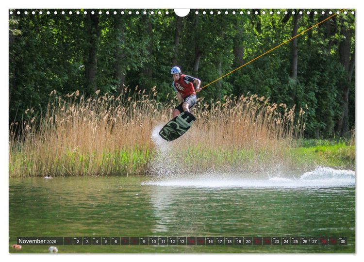 Produktbild: Wakeboarding - make water burn (Wandkalender 2026 DIN A3 quer), CALVENDO Monatskalender