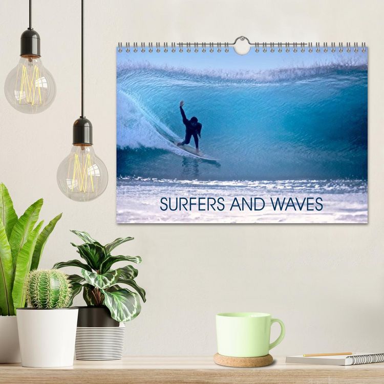 Produktbild: SURFERS AND WAVES (Wall Calendar 2026 DIN A4 landscape), CALVENDO 12 Month Wall Calendar