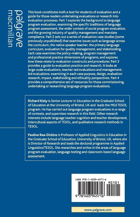 Produktbild: Program Evaluation in Language Education