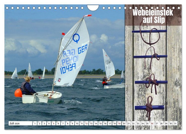 Produktbild: Schnittige Jollen - wichtige Knoten (Wandkalender 2026 DIN A4 quer), CALVENDO Monatskalender