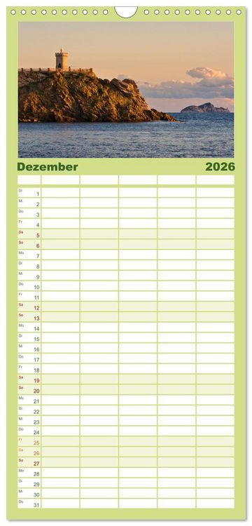 Produktbild: Familienplaner 2026 - Toskana. Livorno - Volterra - Piombino mit 5 Spalten (Wandkalender, 21 x 45 cm) CALVENDO
