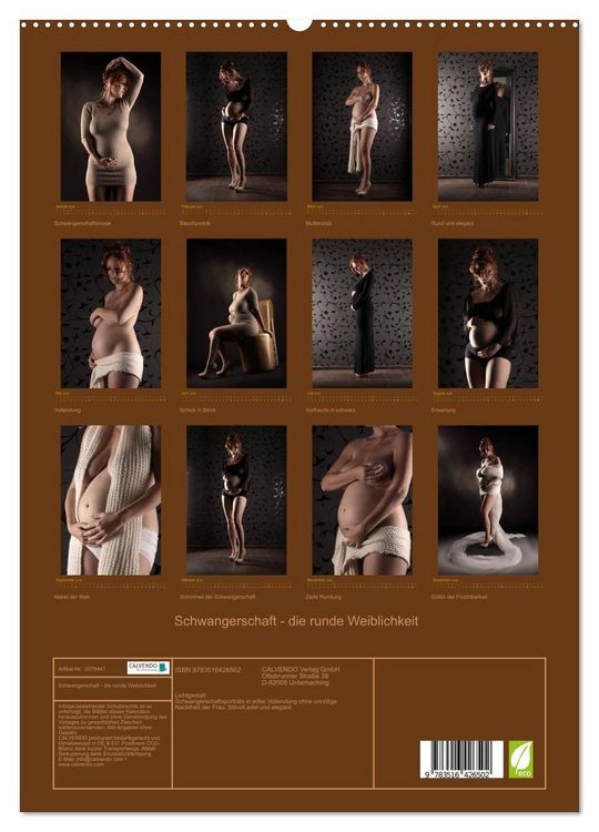 Produktbild: Schwangerschaft - die runde Weiblichkeit (hochwertiger Premium Wandkalender 2026 DIN A2 hoch), Kunstdruck in Hochglanz