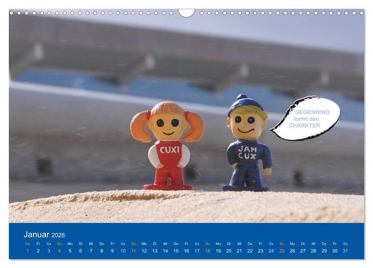 Produktbild: An der Waterkant mit Jan Cux und Cuxi (Wandkalender 2026 DIN A3 quer), CALVENDO Monatskalender