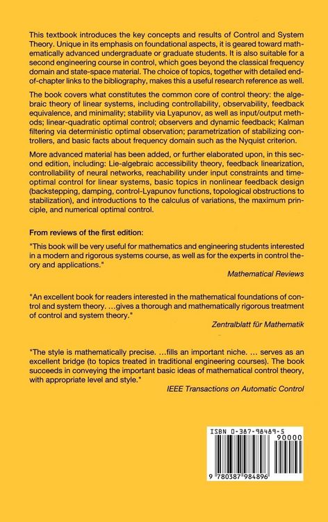 Produktbild: Mathematical Control Theory