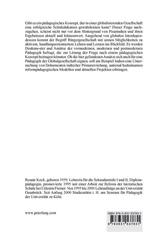 Produktbild: Unterricht und Erziehung in einer globalen B&uuml;rgergesellschaft