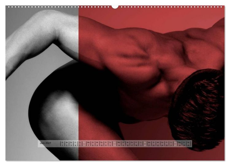 Produktbild: Naked men behind the colors &ndash; &Auml;sthetische Aktfotografien (hochwertiger Premium Wandkalender 2027 DIN A2 quer), Kunstdruck in Hochglanz