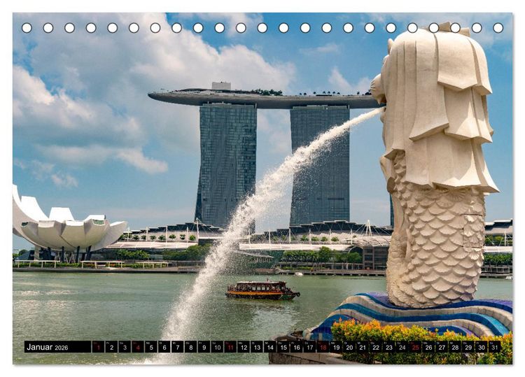 Produktbild: Asien - Singapur (Tischkalender 2026 DIN A5 quer), CALVENDO Monatskalender