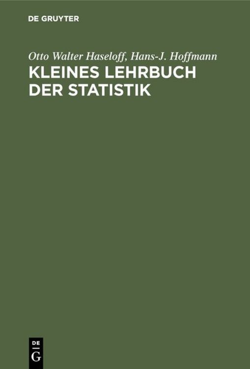 Produktbild: Kleines Lehrbuch der Statistik