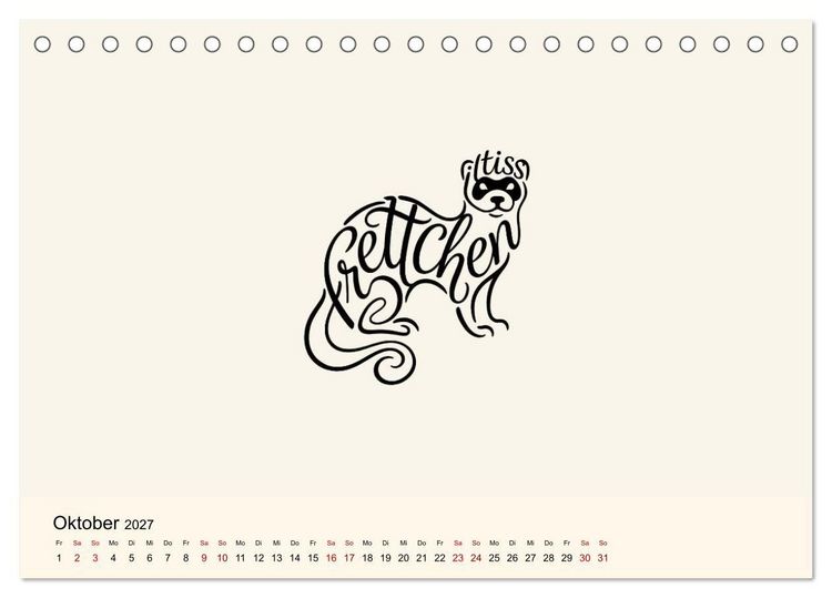 Produktbild: Buchstabentiere (Tischkalender 2027 DIN A5 quer), CALVENDO Monatskalender