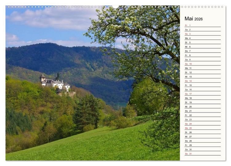 Produktbild: Die Wachau - An der Donau zwischen Melk und Krems (hochwertiger Premium Wandkalender 2026 DIN A2 quer), Kunstdruck in Hochglanz
