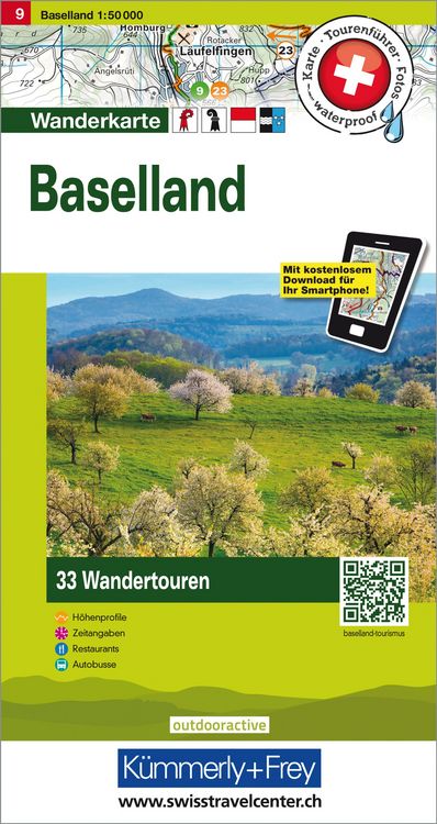 Produktbild: Hallwag Touren-Wanderkarte 9 Baselland